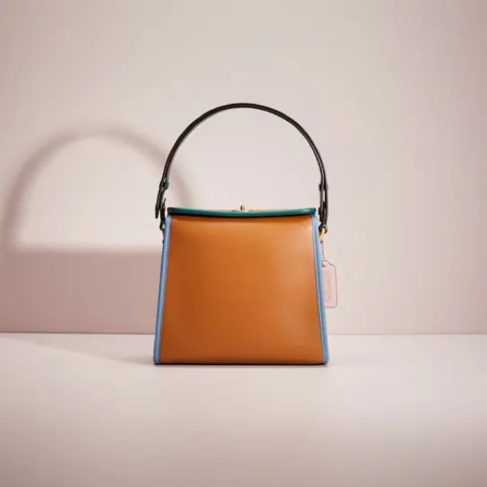Coach Colorblock Turnlock Shoulder Bag